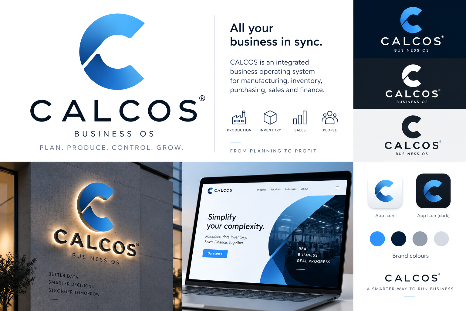 CALCOS Business OS — vizualni identitet i prikaz brenda